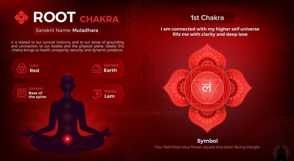 Mooladhara Chakra: The Root of Stability, Security, and Spiritual Growth